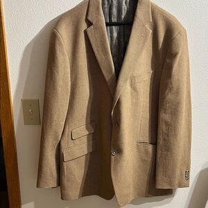 Joseph Abboud Brown Sport Coat cotton linen blend